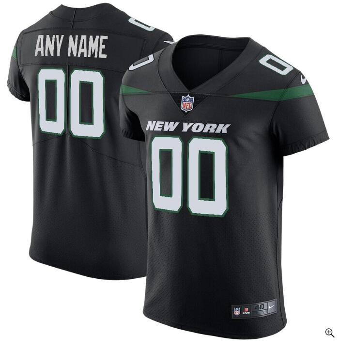 Men's New York Jets Customized 2019 Black Vapor Untouchable NFL Stitched Elite Jersey